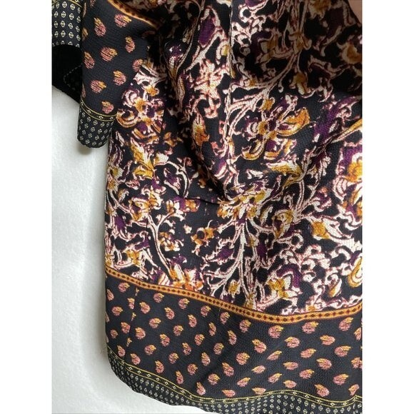 Liz Claiborne Petite Open Cardigan Petite L/XL Black/Brown Floral 3/4 Sleeve - Picture 6 of 8